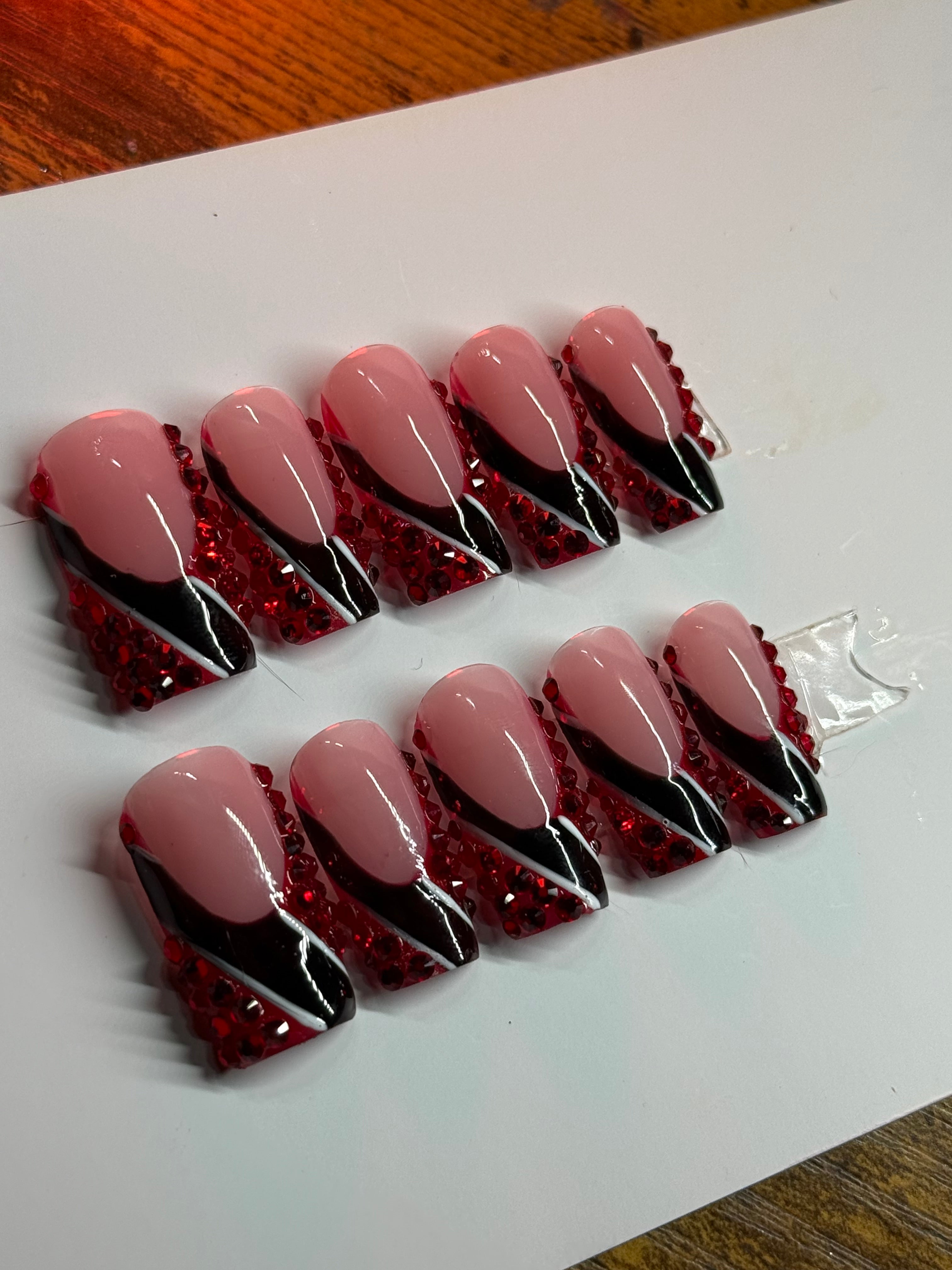 Bling flag nail sets