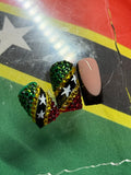 St. Kitts &Nevis nail set (Black)